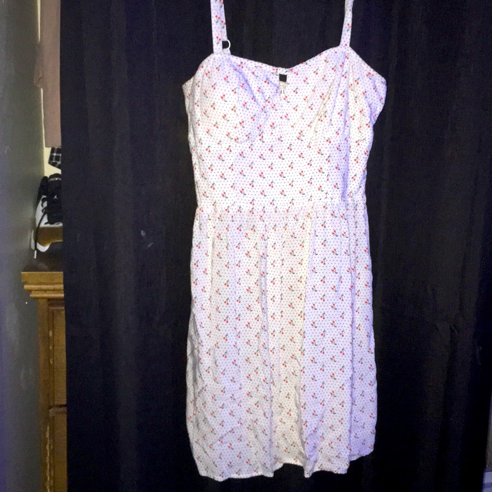 Cherry white dress